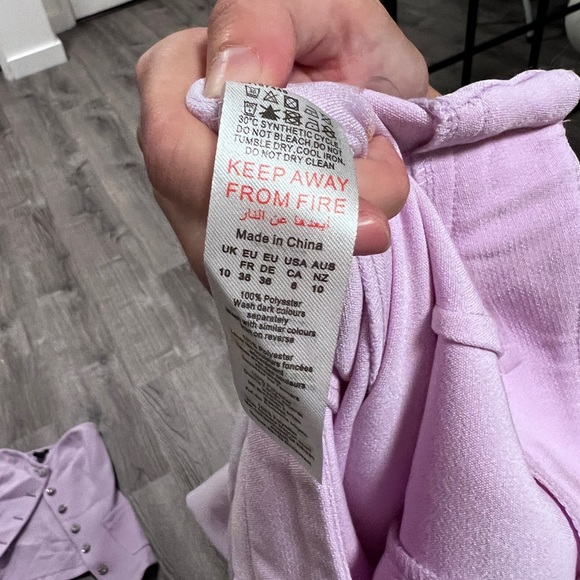 Boohoo Lilac Bandeau Top and Trousers - Picture 4 of 6